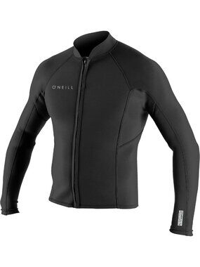 Men's 1.5mm Front Zip Long Sleeve Wetsuit Jacket for Surfing & Water Sports